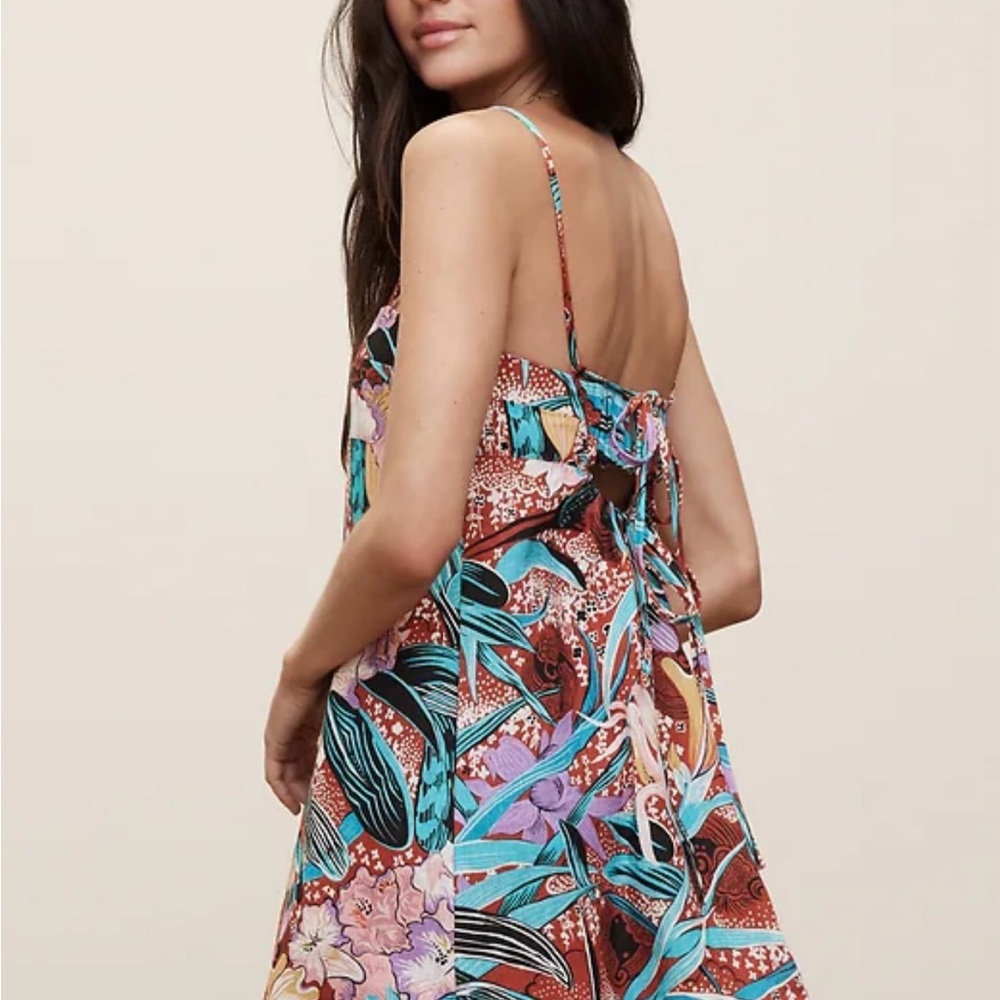 Banana Republic White Lotus Linen Dress